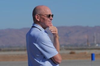 Hollister, CA - September 22, 2022. Boeing CEO Dave Calhoun at an event at a California airport. By Shutterstock.com - Elkins Eye Visuals