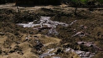 Drone footage of the carcass burial site near Csemeztanya
