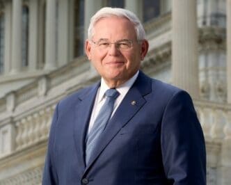 Portrait of former Senator Bob Menendez of New Jersey from April 2022