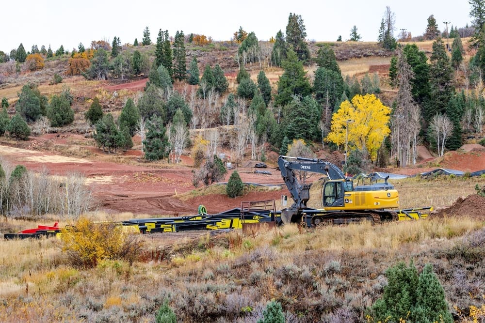 PARK CITY, US - Oct 22, 2022. A deforestation scene in Park City on an autumn day. By Shutterstock.com - Wirestock Creators