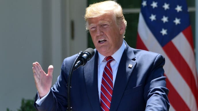 President Donald Trump addresses reporters questions at a press conference in the Rose Garden of the White House with Polish President Duda in 2019. By Shutterstock.com - Evan El-Amin