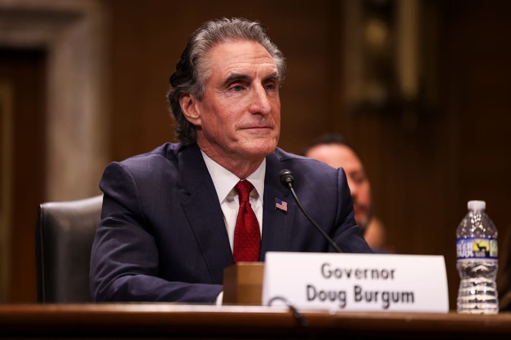 WASHINGTON - January 14 2025. Doug Burgum, nominee for Secretary of the Interior, testifies before a senate committee. By Shutterstock.com - Joshua Sukoff