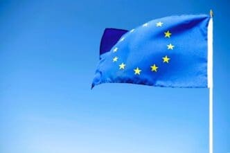 Waving European Union Flag