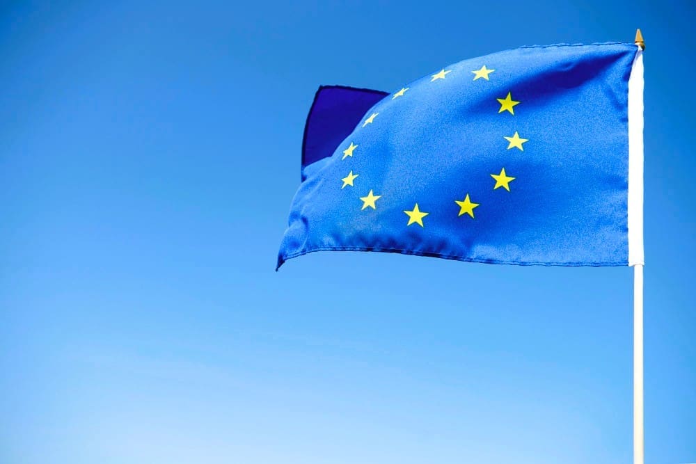 Waving European Union Flag
