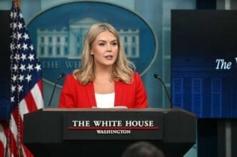 White House Press Secretary Karoline Leavitt speaks during the daily briefing in the Brady Briefing Room of the White House in Washington, DC, on February 25, 2025. Shutterstock - Jimwatson