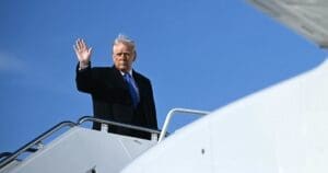 President Donald Trump boarding US Force One