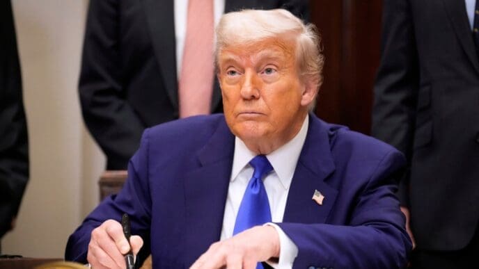 Donald Trump signing executive order