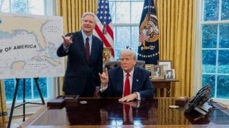 John Hoeven and President Donald Trump in the Oval Office in March 2025. By The White House