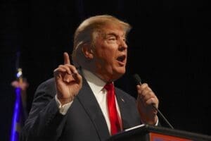 LAS VEGAS NV, DECEMBER 14, 2015. Republican presidential candidate Donald Trump speaks at campaign event at Westgate Las Vegas Resort & Casino the day before the CNN Republican Presidential Debate