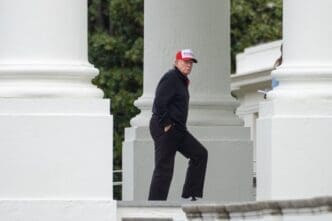Washington DC, April 20 2025. President Donald Trump returns to the white house after golfing. By Shutterstock.com - Joey Sussman
