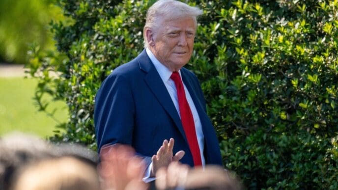 Washington DC, April 28 2025. President Trump hosts Super Bowl 59 Champions the Philadelphia Eagles on the South Lawn of the White House. By Shutterstock.com - Joey Sussman