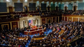 Washington, DC., USA, January 3, 2017 Members of the 115th congress and their familes mingle on the house floor while attending the joint session on the opening day of the current session.