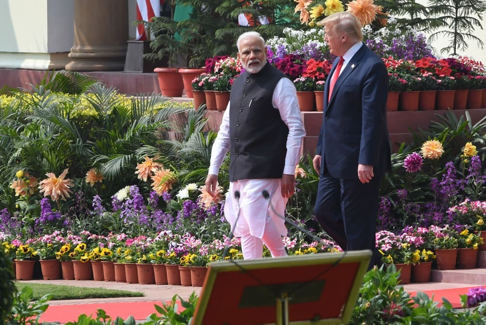 INDIA-FEBRUARY,25 2020: Prime Minister Narendra Modi and Donald Trump met to discuss the betterment of the relations of India and United States of America at Heydrabad House in New Delhi on Tuesday
