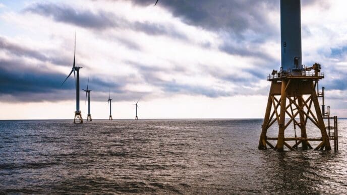 off shore wind farm for alternative renewable energy in the USA