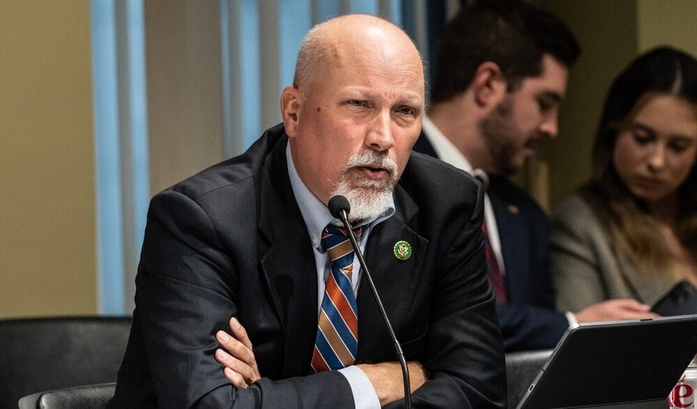 Congressman Chip Roy (R) speaks during House Judiciary Committee field hearing on New York City violent crimes at Javits Federal Building in New York City on April 17, 2023
