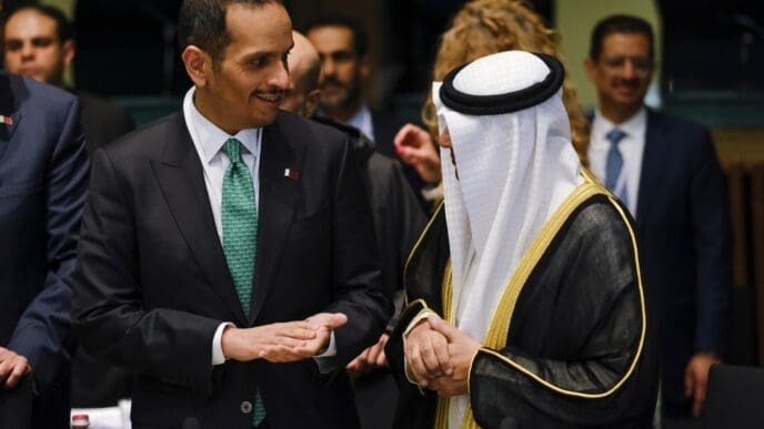 Mohammed bin Abdulrahman bin Jassim AL-THANI, Prime Minister and Minister for Foreign Affairs of Qatar during a High Level Forum in Luxembourg, Luxembourg April 22, 2024.