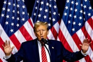 Rome, Georgia, USA. March 9, 2024. Donald Trump, 2024 presidential candidate, at a campaign rally in Rome, Georgia, USA.