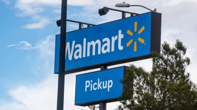ST. GEORGE, UT, USA - MAY 4, 2025: A Walmart Store is seen in St. George, Utah, USA.