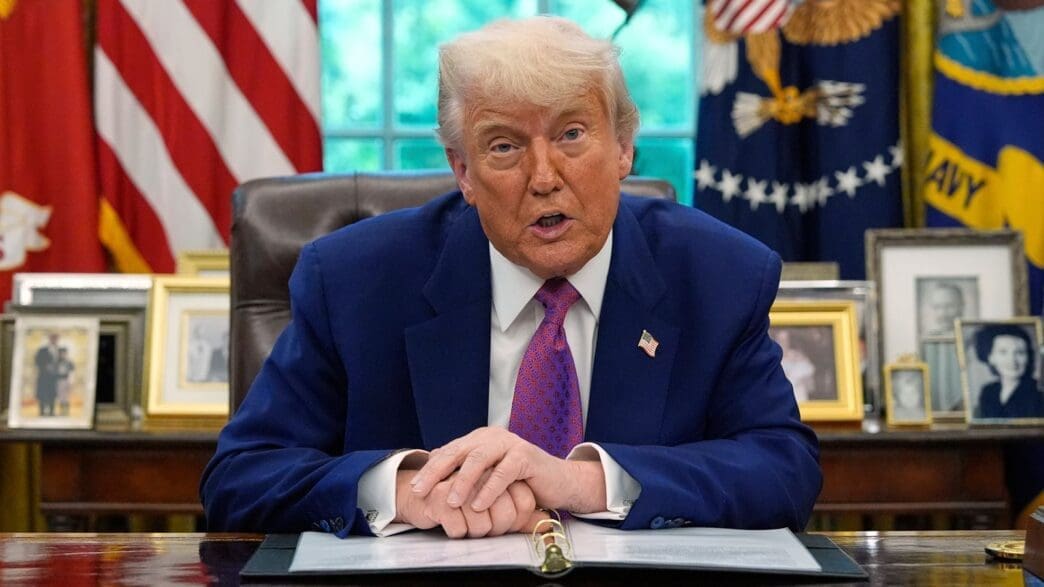 THE PRESIDENT OF THE UNITED STATES OF AMERICA, DONALD TRUMP AT THE WHITE HOUSE