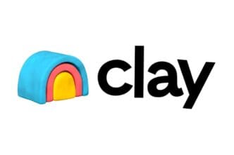 The logo for the company Clay, featuring a colorful icon that resembles a clay rainbow next to the word 'clay' in lowercase black text on a white background.