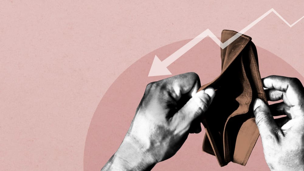 Empty wallet due to inflation economic impact