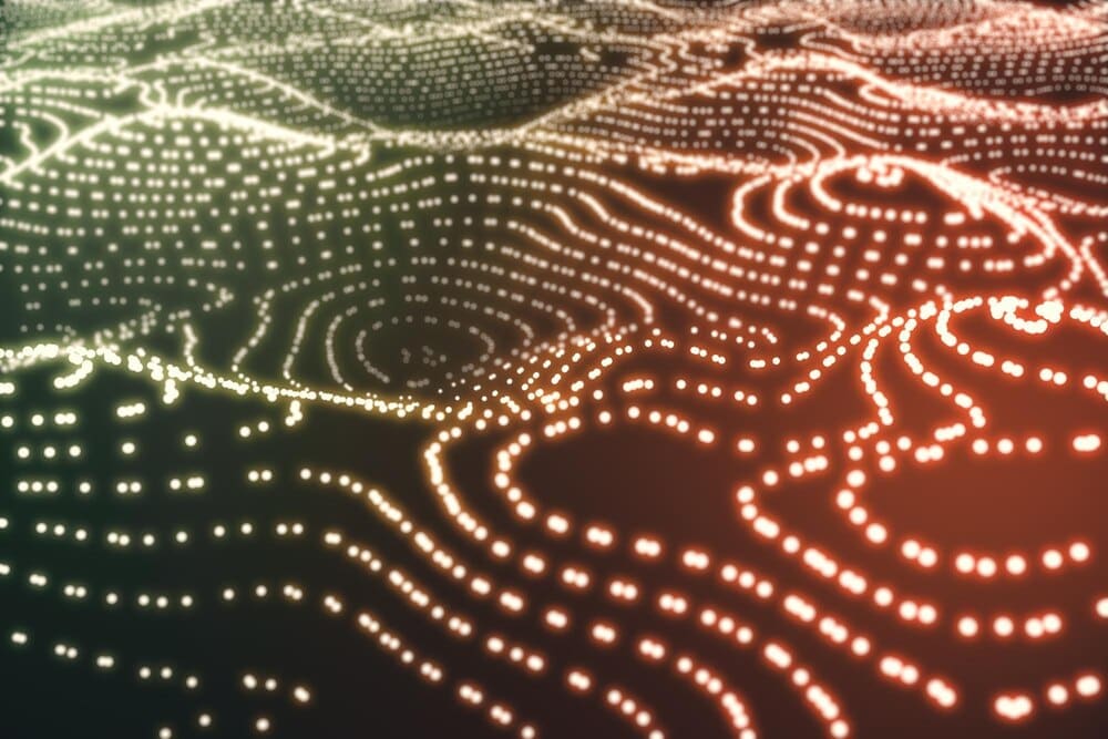 Abstract wallpaper with a repeating digital pattern.