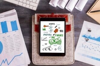 A graphic depicts an accounting concept, possibly using charts, graphs, or financial symbols.