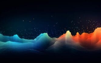 Abstract background with a network of interconnected lines and shapes, suggesting data flow.