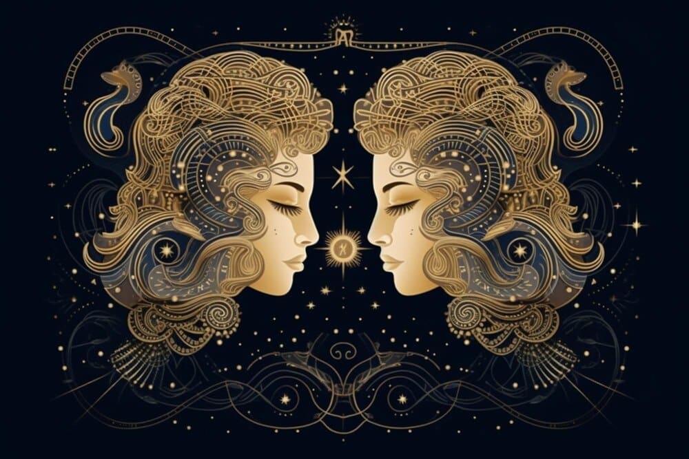 Drawing of two women with the words "love is" on the left.