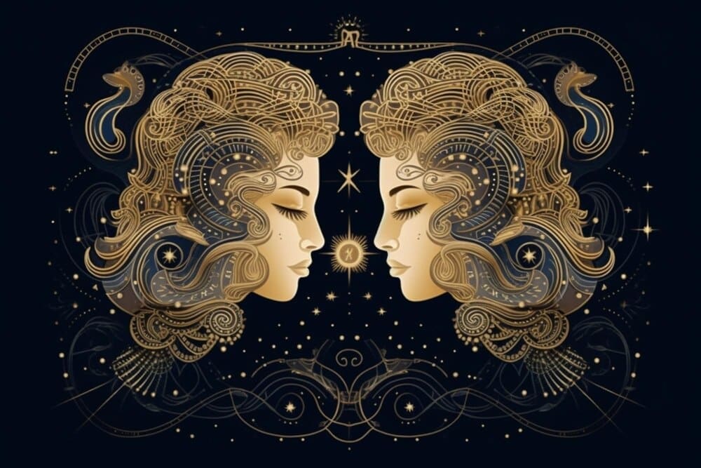 Drawing of two women with the words "love is" on the left.