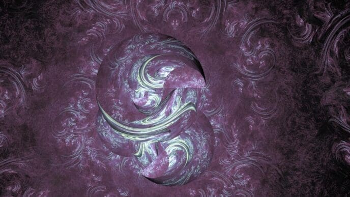Abstract fractal background with an imaginative, swirling pattern.