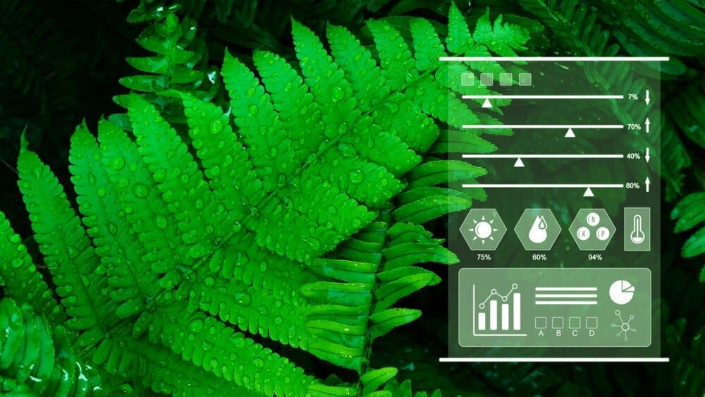 Infographic illustrating smart farming and precision agriculture concepts with IoT technology, showcasing modern agricultural management and technological innovation.