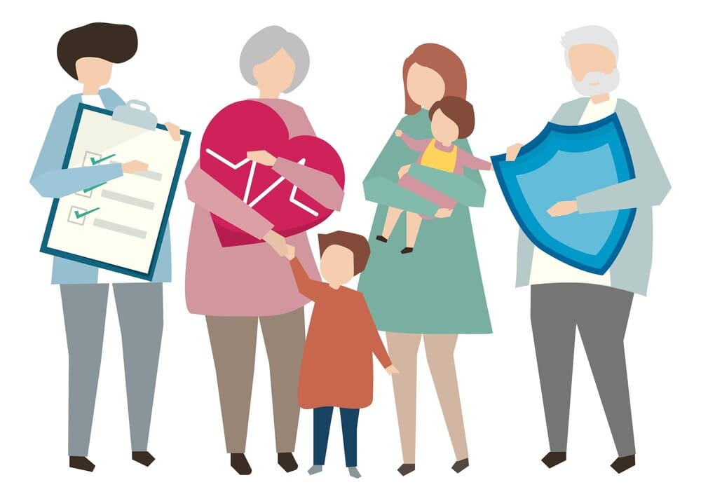 Illustration of a life insurance policy document with a transparent background.