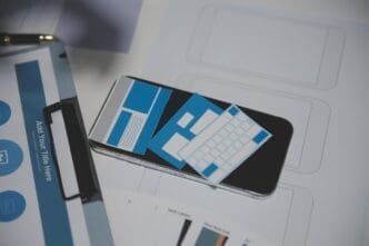 A close-up shows a professional interior designer in an office setting.