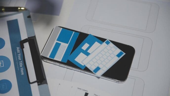 A close-up shows a professional interior designer in an office setting.