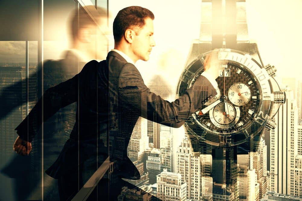 A visual representation of time management, possibly including a clock, calendar, or other organizational tools.