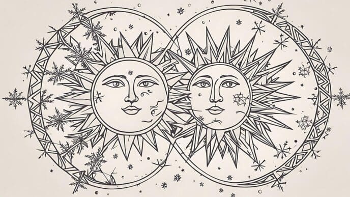 People celebrating the winter solstice in various ways, showcasing diverse cultural traditions.
