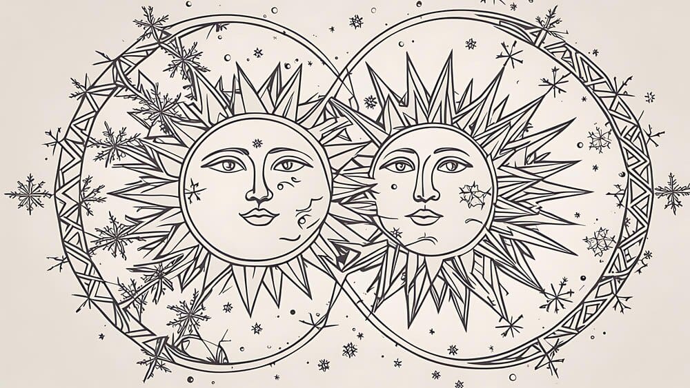 People celebrating the winter solstice in various ways, showcasing diverse cultural traditions.