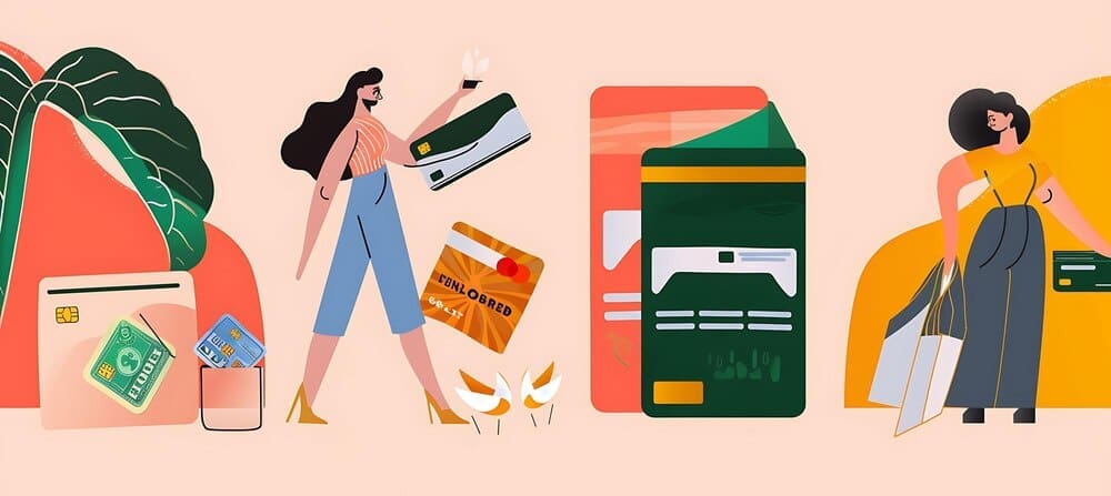 Collage illustrating AI-driven financial product recommendations in retail banking, incorporating artificial intelligence elements.