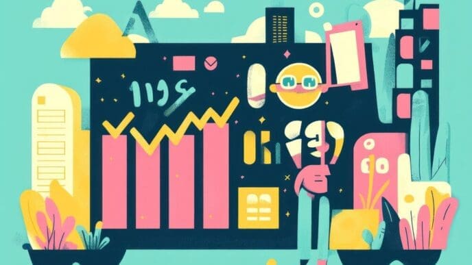 Person reviewing charts and graphs, illustrating data analysis.