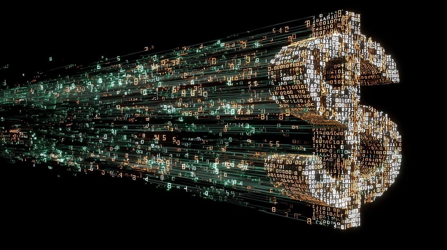 A dollar sign appears to be in motion or dynamic.