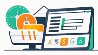 A graphic depicts a stack of colorful bar graphs with a calculator icon and the words "Efficient Software Solutions for Financial Calculations."