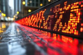A financial report highlights a significant contraction in the major market.