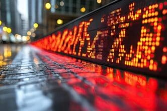 A financial report highlights a significant contraction in the major market.