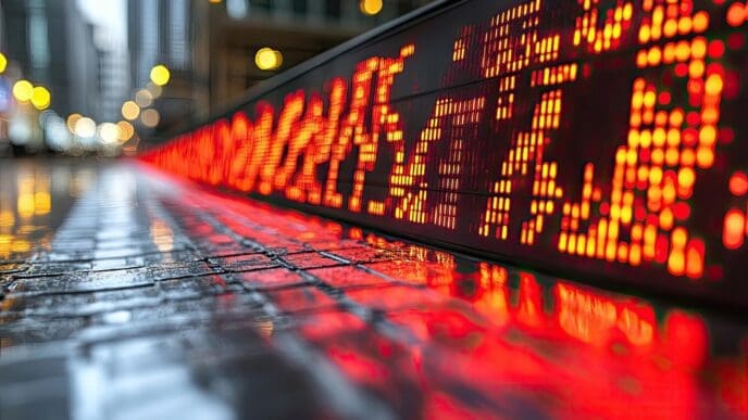 A financial report highlights a significant contraction in the major market.