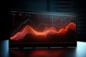 A chart visualizes data about graph screen technology, likely comparing different aspects or performance metrics.