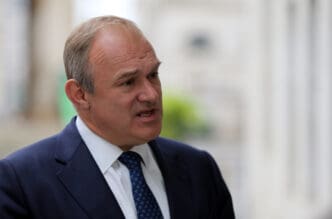 Ed Davey speaks at BBC New Broadcasting House