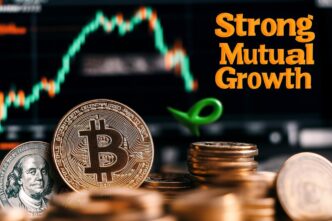 Chart illustrating the growth of Bitcoin over time, potentially with market trends and financial data.