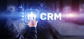 A diagram illustrates the customer relationship management (CRM) concept with arrows showing the flow of information and resources, emphasizing customer-centricity.