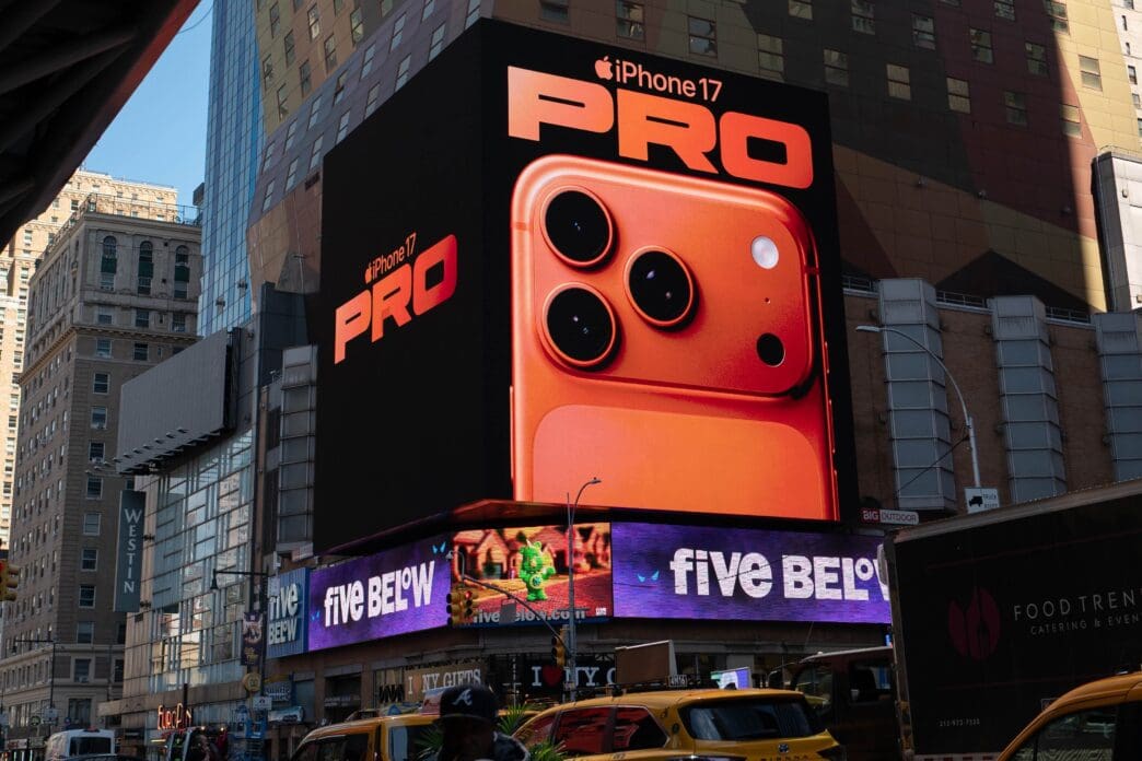 iPhone 17 Pro advertisement in Times Square, NYC